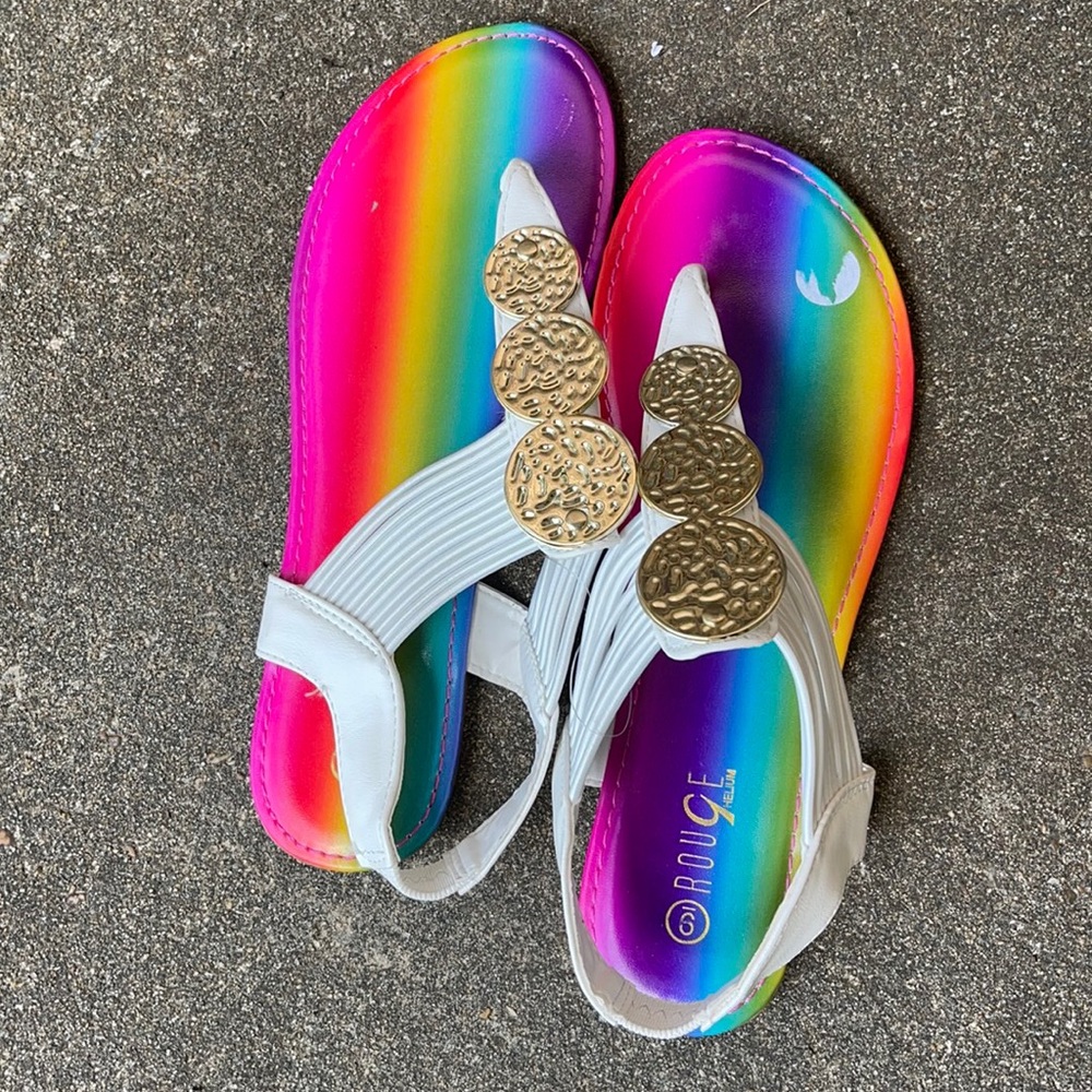 These shoes are from rainbows at the mall